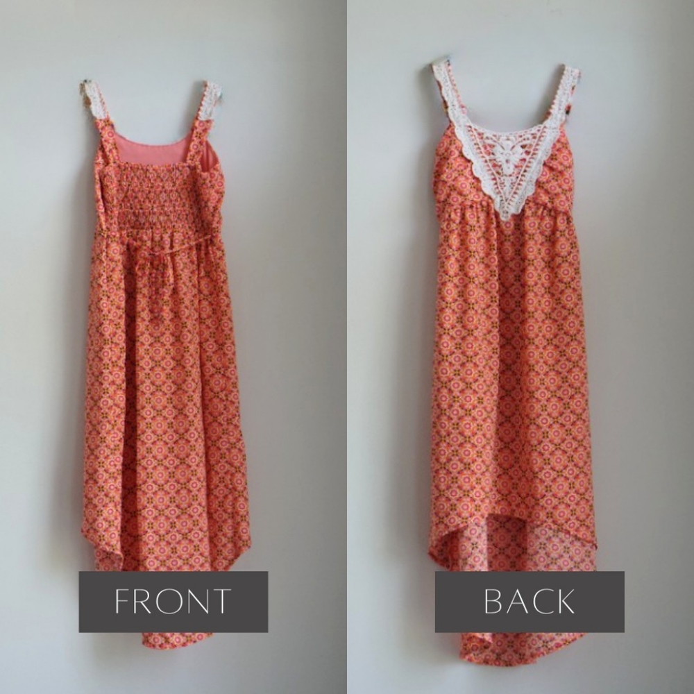 Arizona Jeans Company Girls High-low Orange Dress Size 7